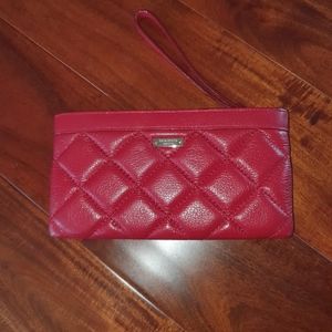 Kate Spade Garnet Quilted Leather Wristlet